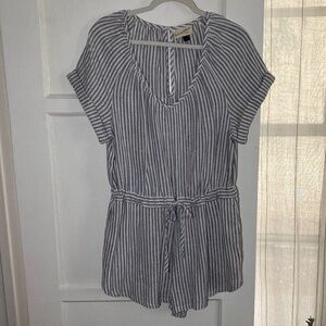 Universal Thread Striped Linen Romper